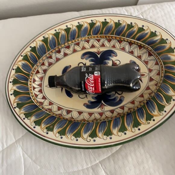 Deruta Hand Painted XL Oval Serving Platter Italy - Picture 2 of 12